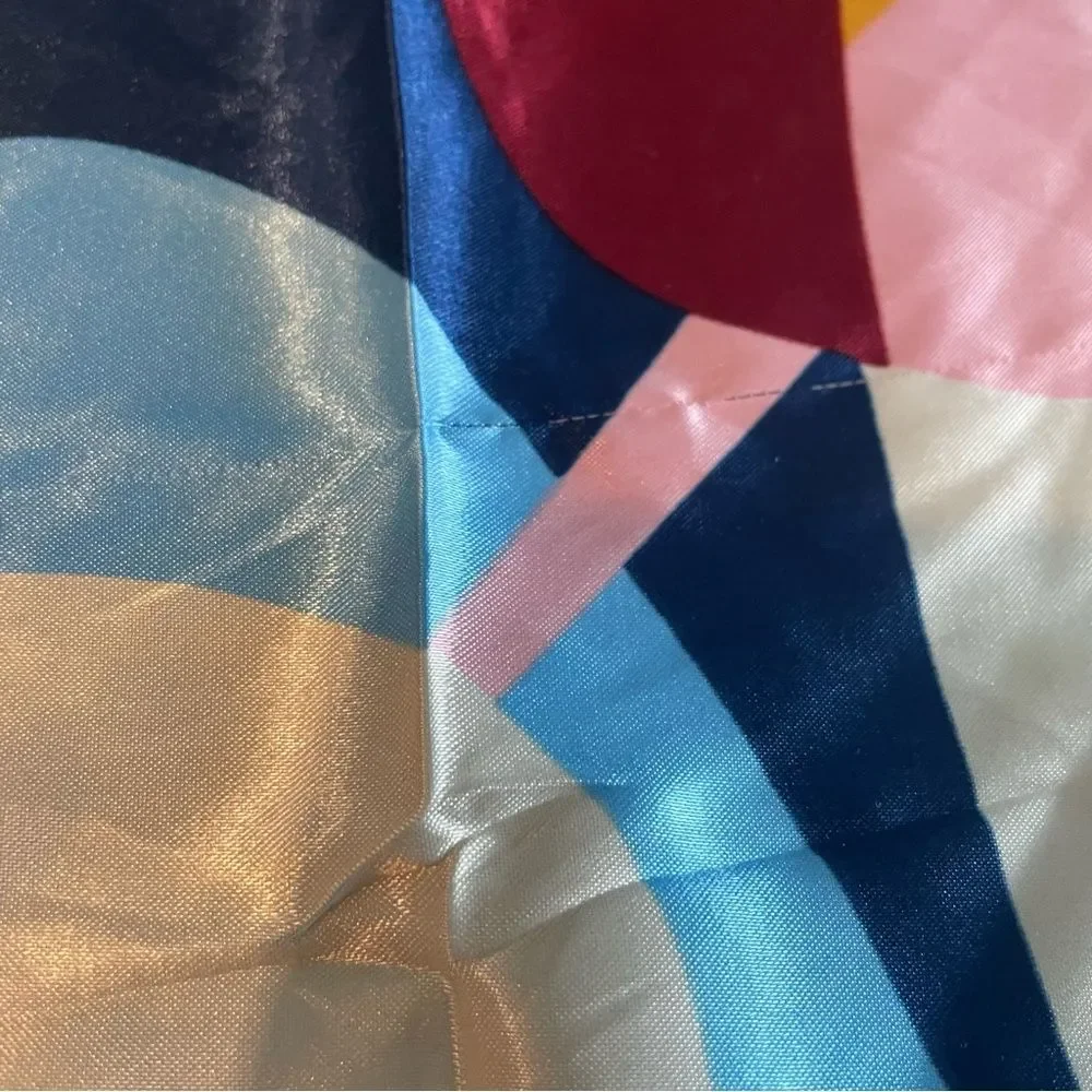Floral Print Multi Color Satin Silky Square Scarf